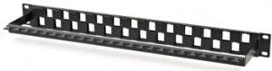 - 19 Hyperline PPBL3-19-24S-RM, 24 , Flat Type, 1U,   Keystone J