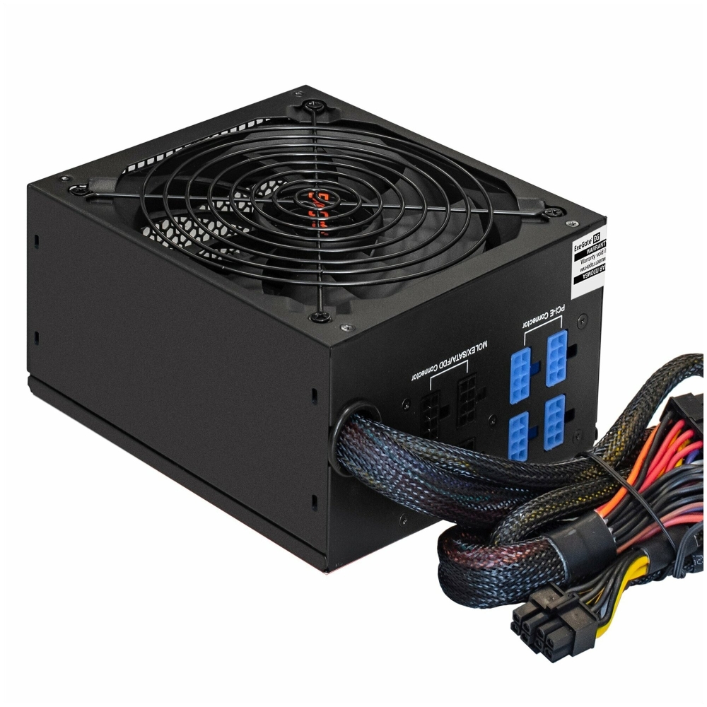   1200W Exegate 1200PPX RTL, ATX, SC, black, active PFC, 14cm, 24p+2*(4+4)p,PCI-E, 5*SATA