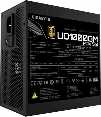   Gigabyte ATX 1000W GP-UD1000GM PG5 80+ gold (24+4+4pin) APFC 120mm fan 8xSATA Cab Manag