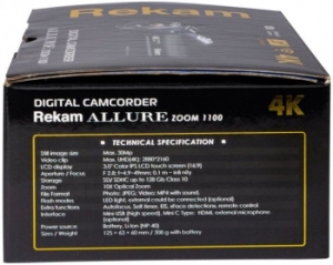  Rekam Allure zoom 1100  10x 3 Touch LCD 4K 125Mb SD+SDHC Flash/Flash