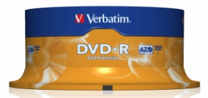  DVD-R Verbatim 4.7Gb 16x Cake Box (25) (43522)