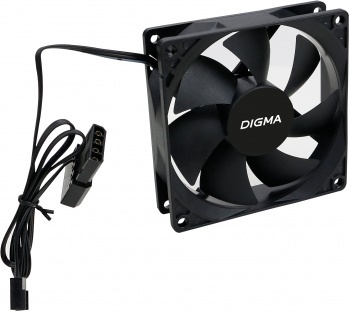  Digma DFAN-90 90x90x25mm 3-pin 4-pin (Molex)23dB 82gr Ret