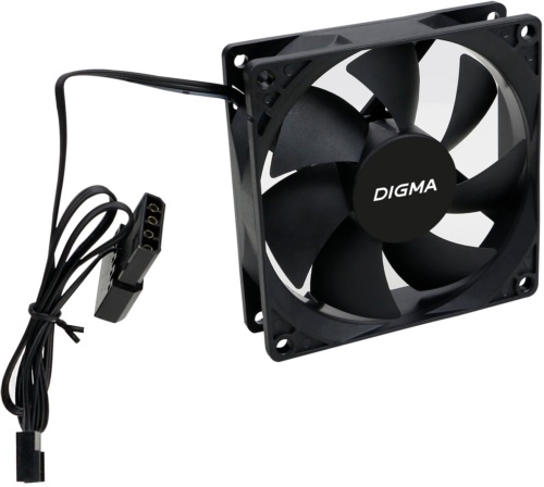  Digma DFAN-90 90x90x25mm 3-pin 4-pin (Molex)23dB 82gr Ret