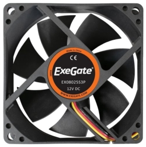  ExeGate EX08025S3P, 80x80x25 ,  , 3pin, 1800RPM, 23dBA
