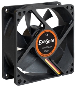  ExeGate EX08025S3P, 80x80x25 ,  , 3pin, 1800RPM, 23dBA