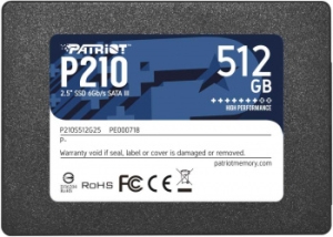  SSD Patriot P210 512GB, SATA 2.5, P210S512G25, 520/430, RET