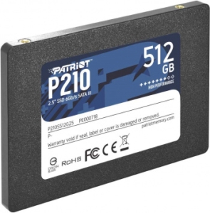  SSD Patriot P210 512GB, SATA 2.5, P210S512G25, 520/430, RET