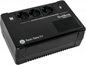  Systeme Electri Back-Save, 800VA/480W, 230V, Line-Interactive, AVR, 3xSchuko, USB charge(type A
