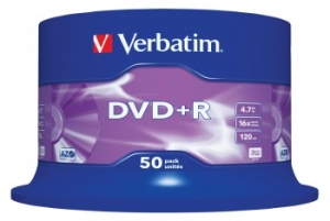  DVD+R Verbatim 4.7Gb 16x Cake Box (50) (43550)