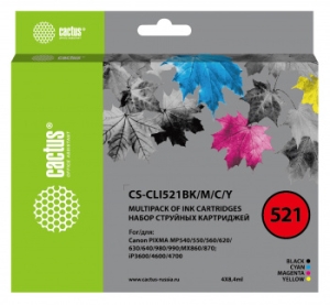   Cactus CS-CLI521BK/M/C/Y ///  (33.6)  Canon 
