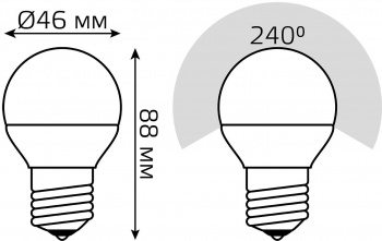   G45 6W E27 RGBW  LED 1/100