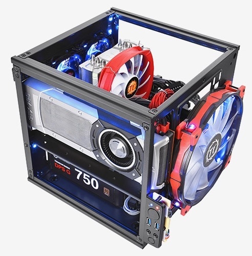  Thermaltake Core V1     miniITX 1x200mm 2xUSB3.0 audio bott PSU