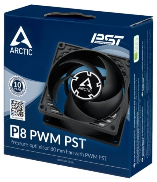  Case fan ARCTIC P8 PWM PST (black/black)  (ACFAN00150A)