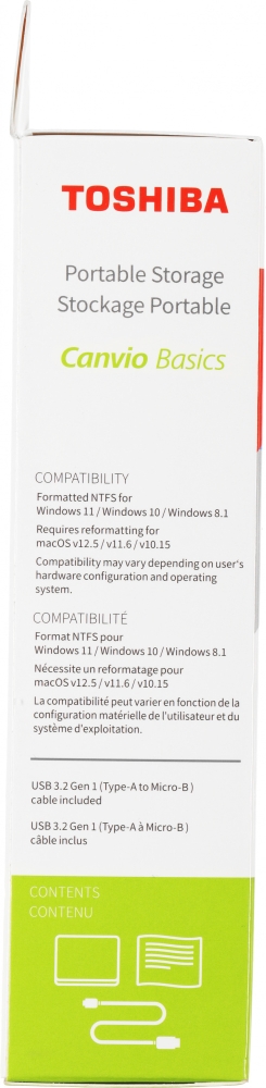    TOSHIBA Canvio Basics HDTB540EK3CA 4TB 2.5 USB 3.2 Gen 1 black ( HDTB440