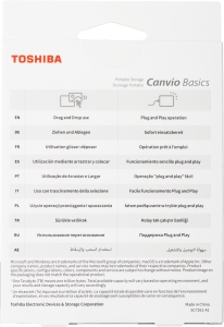    TOSHIBA Canvio Basics HDTB540EK3CA 4TB 2.5 USB 3.2 Gen 1 black ( HDTB440