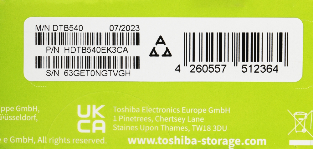    TOSHIBA Canvio Basics HDTB540EK3CA 4TB 2.5 USB 3.2 Gen 1 black ( HDTB440