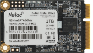 SSD mSATA Netac 1.0Tb N5M Series  Retail (SATA3, up to 560/520MBs, 3D T