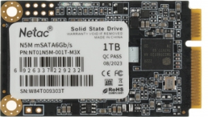  SSD mSATA Netac 1.0Tb N5M Series <NT01N5M-001T-M3X> Retail (SATA3, up to 560/520MBs, 3D T
