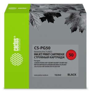   Cactus CS-PG50   Canon Pixma MP150/ MP160/ MP170/ MP180 (18ml)