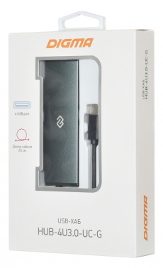  USB-C Digma HUB-4U3.0-UC-G 4. 