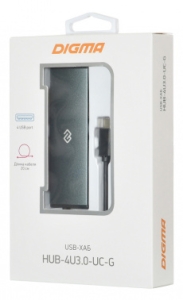  USB-C Digma HUB-4U3.0-UC-G 4. 