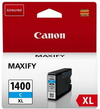 Картридж струйный CANON PGI-1400XL C Cyan голубой, 900 стр., для MAXIFY МВ2040/МВ2340
