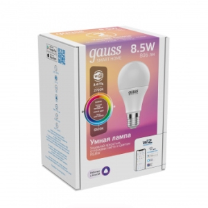   Gauss Smart Home RGBW E27 A60 8.5  2700-6500K 1/10/100