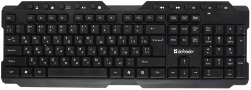 Беспроводная клавиатура Defender Element HB-195 RU,черный,мультимедиа