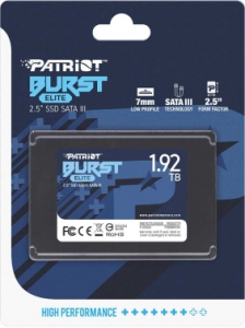  SSD Patriot Burst Elite 1,92TB, SATA 2.5, PBE192TS25SSDR, 450/320, RET