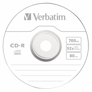  CD-R Verbatim 700Mb 52x Cake Box (100) (43411)