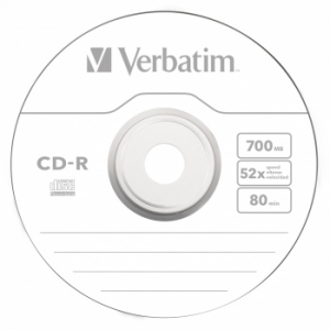  CD-R Verbatim 700Mb 52x Cake Box (100) (43411)