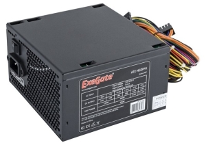   Exegate EX221640RUS-S 450PPX RTL, ATX, SC, black, APFC, 14cm, 24p+(4+4)p, PCI-E, 4*IDE,