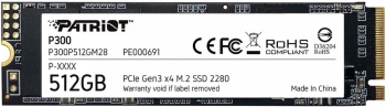  SSD Patriot P300 512GB, M.2 2280, P300P512GM28, PCIe 3x4, NVMe, 1700/1200, RET