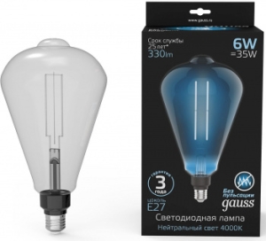  Filament ST164 6W 330lm 4000 27 gray straight LED
