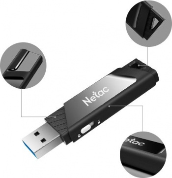   Netac U336S 128Gb <NT03U336S-128G-30BK>, USB3.0,     