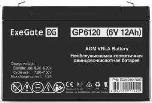  ExeGate GP6120 (6V 12Ah),  F1
