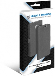  (-) DF sFlip-75,  Samsung Galaxy A12/M12,  [df sflip-75 (black)]