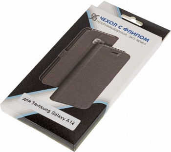  (-) DF sFlip-75,  Samsung Galaxy A12/M12,  [df sflip-75 (black)]