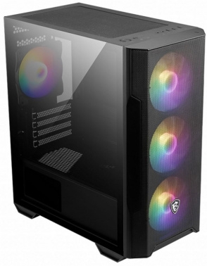  MSI MAG FORGE M100R  1xUSB 3.0, 2xUSB 2.0, 4x120mm ARGB Fan, ARGB Control Board, Tempered Gla