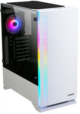  ZALMAN S5, ATX, WHITE, WINDOW, 2xCOMBO (3.5 or 2.5), 4x2.5, 2xUSB2.0, 1xUSB3.0, FRONT 1x12