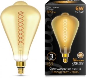   Filament ST164 6W 890lm 2700 27 golden straight LED