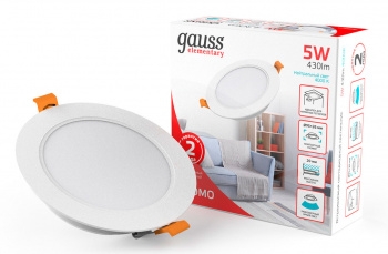  Gauss Elementary Downlight 5 4000K   (9100420205)