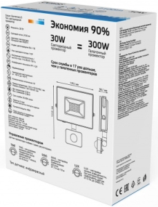   Gauss Elementary LED 30W 2100lm IP65 6500    | 628511330 | 