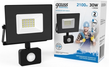   Gauss Elementary LED 30W 2100lm IP65 6500    | 628511330 | 