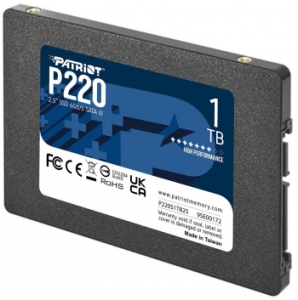  SSD Patriot P220 1TB, SATA 2.5, P220S1TB25, 550/500, RET
