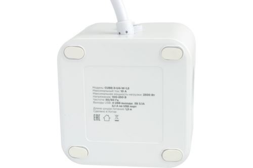   Cablexpert Cube CUBE-3-U4-W-1.5, 3, 10, 4USB, 1.5, . 4+, , 