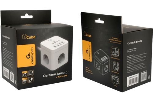   Cablexpert Cube CUBE-3-U4-W-1.5, 3, 10, 4USB, 1.5, . 4+, , 