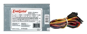   600W ExeGate AB600 (ATX, PC, 8cm fan, 24pin, 4+4pin, PCI-E, 3xSATA, 2xIDE,  220V 