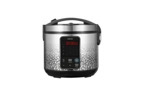 Мультиварка Centek CT-1499 (чёрный/сталь) 900Вт, 5.0л, 25 программ, мультиповар, антиприг. покрытие