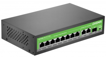  Digma DSP208G-2G-1S-T120 (L2) 10x1/ 1SFP 8PoE 8PoE+ 120W 